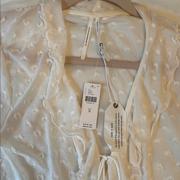 Zara Cream Textured Blouse - Picture 4 of 4
